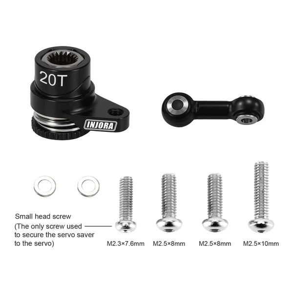 INJORA Aluminum Servo Saver Set for Arrma (20T)
