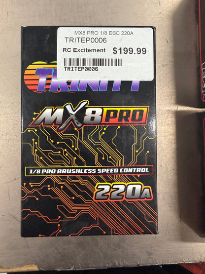 Trinity MX8 1/8 220A Competition Sensored Brushless ESC