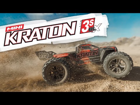 Arrma Mini Kraton 3S BLX 4X4 1/16 RTR Brushless Speed Monster Truck w/2.4GHz Radio, 3S LiPo Battery & Charger