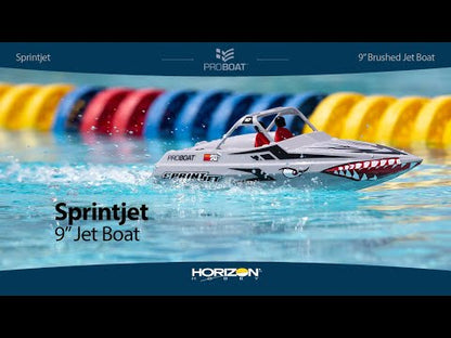 Pro Boat Sprintjet 9" Self-Righting Deep-V Jet Boat Brushed RTR