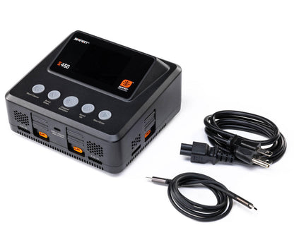 Spektrum S450 G2 charger with included power cable and USB-C accessory